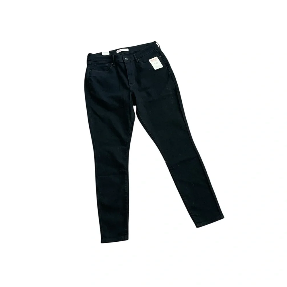 Signature‎ Levi’s High-Rise Skinny Jet Black Denim Pants - Picture 4 of 9